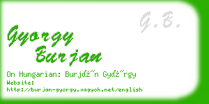 gyorgy burjan business card